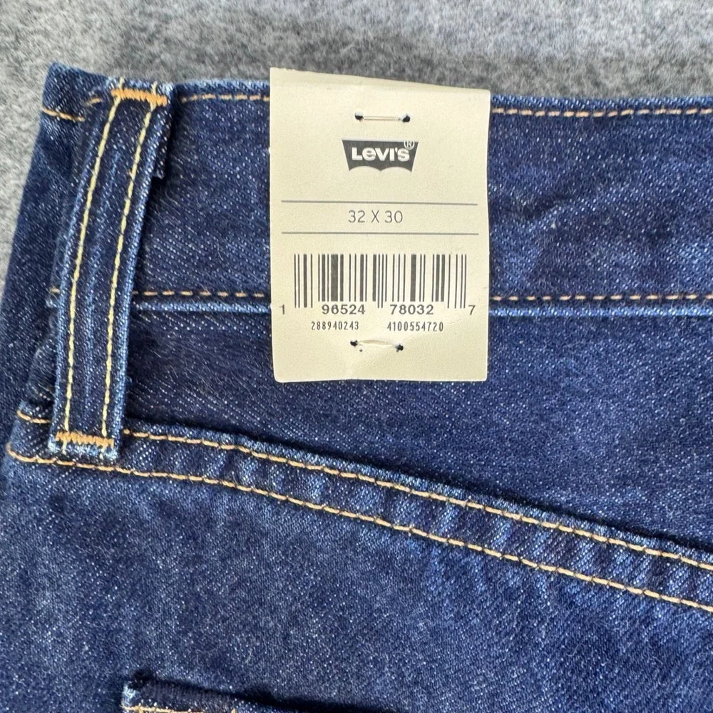 Levis 501 Slim Taper Selvedge Denim Jeans Mens 32x30 Dark Wash Indigo 501ST NEW
